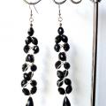 BLACK smartness - Earrings - beadwork