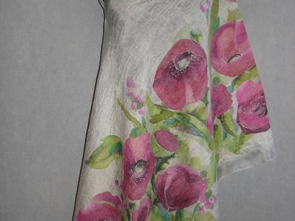 Pink poppy meadow. Why not....... - Wraps & cloaks