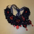 Blue Red - Neck pendants - beadwork