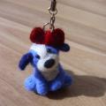 blue puppy :) - Pendants - felting