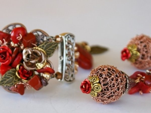 Komplektas "Coral bouquet " 3