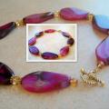 Necklace with agate - Necklace - beadwork