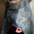 Grey Bird - Wraps & cloaks - felting