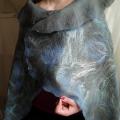 Grey Bird - Wraps & cloaks - felting