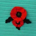 Poppies - Brooches - needlework