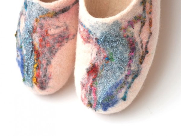 Veltinio šlepetės / Felted slippers 3