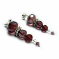 " Grapes " - Earrings - beadwork