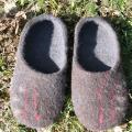 Brown slippers - Shoes & slippers - felting