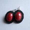 Redness - Earrings - beadwork