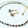 Garnet earrings and necklace - Kits - beadwork