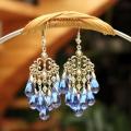 " Blue Dream " - Earrings - beadwork