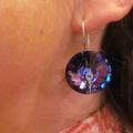 Purple - Earrings - beadwork