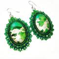 Green Canyon - Earrings - beadwork