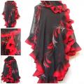 Black and red party - Wraps & cloaks - felting
