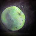 Apple - Oil painting - drawing