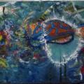 Fishes - Oil painting - drawing