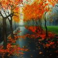 Autumn - Oil painting - drawing