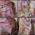 Agate, silk scarf - Serigraphy - drawing