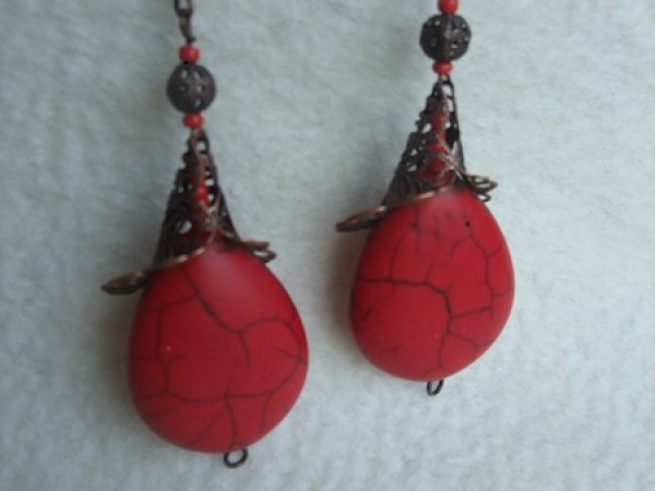 Red Drop - Earrings
