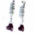 " Heart Affairs " - Earrings - beadwork