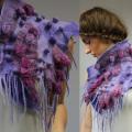 Veltas scarf " Purple Lady " - Scarves & shawls - felting