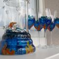 6 glasses and pitcher " Jurassic history " - Glassware - making