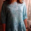 Felt blouse "-blue " - Blouses & jackets - felting