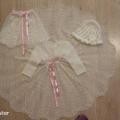 Christening dress - Baptism clothes - knitwork