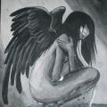 Angel Rain - Watercolor - drawing