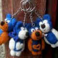 teddy bears potpourri :) - Pendants - felting