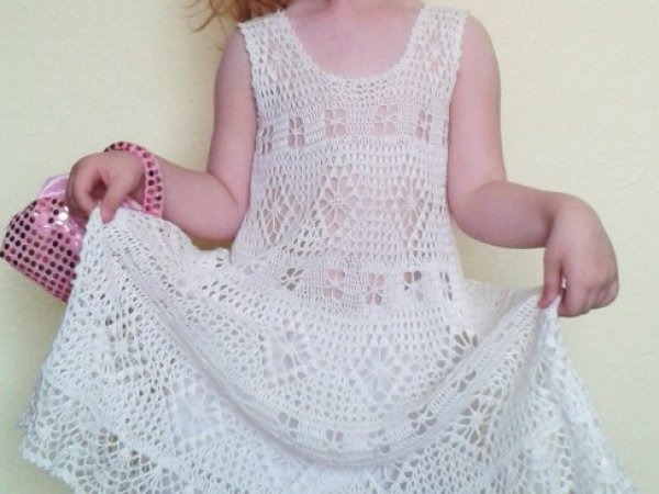 crocheted linen suknytė - Dresses