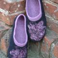 Top - black interior - lilac :) - Shoes & slippers - felting