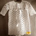 Crocheted christening dress - Baptism clothes - needlework
