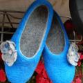 Blue, blue ... - Shoes & slippers - felting