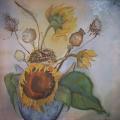 Sunflowers - Serigraphy - drawing