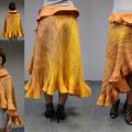 Felt cloak skirt Solar Zaika - Skirts - felting