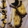 White-brown Country - Wraps & cloaks - felting
