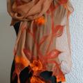 Salis " Ryzai- orange " - Wraps & cloaks - felting