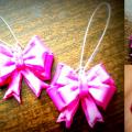 Earrings " ribbon " - Earrings - beadwork