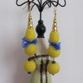 SUN BEADS - Earrings - felting