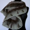brown with cocoa - Wraps & cloaks - felting