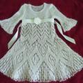 White christening gown - Baptism clothes - knitwork