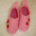 pink tapkutes - Shoes & slippers - felting