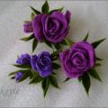 purple roses - Flowers - felting