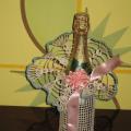 A bottle of champagne decoration - Lace - needlework