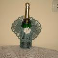 A bottle of champagne decoration - Lace - needlework