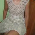 crocheted, sew linen dress - Other clothing - needlework