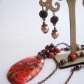 Rowan berries.Necklaces and earrings - Kits - beadwork
