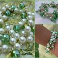 Pearly morning dew - Bracelets - beadwork