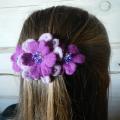 " Purple Romance " - Hair accessories - felting